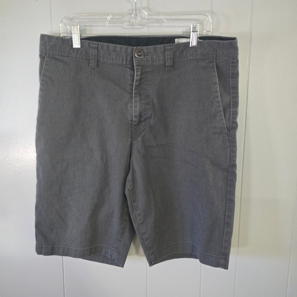 Volcom‎ Frickin Modern Stretch Chino Shorts Mens 36 Grey Good Casual Skate